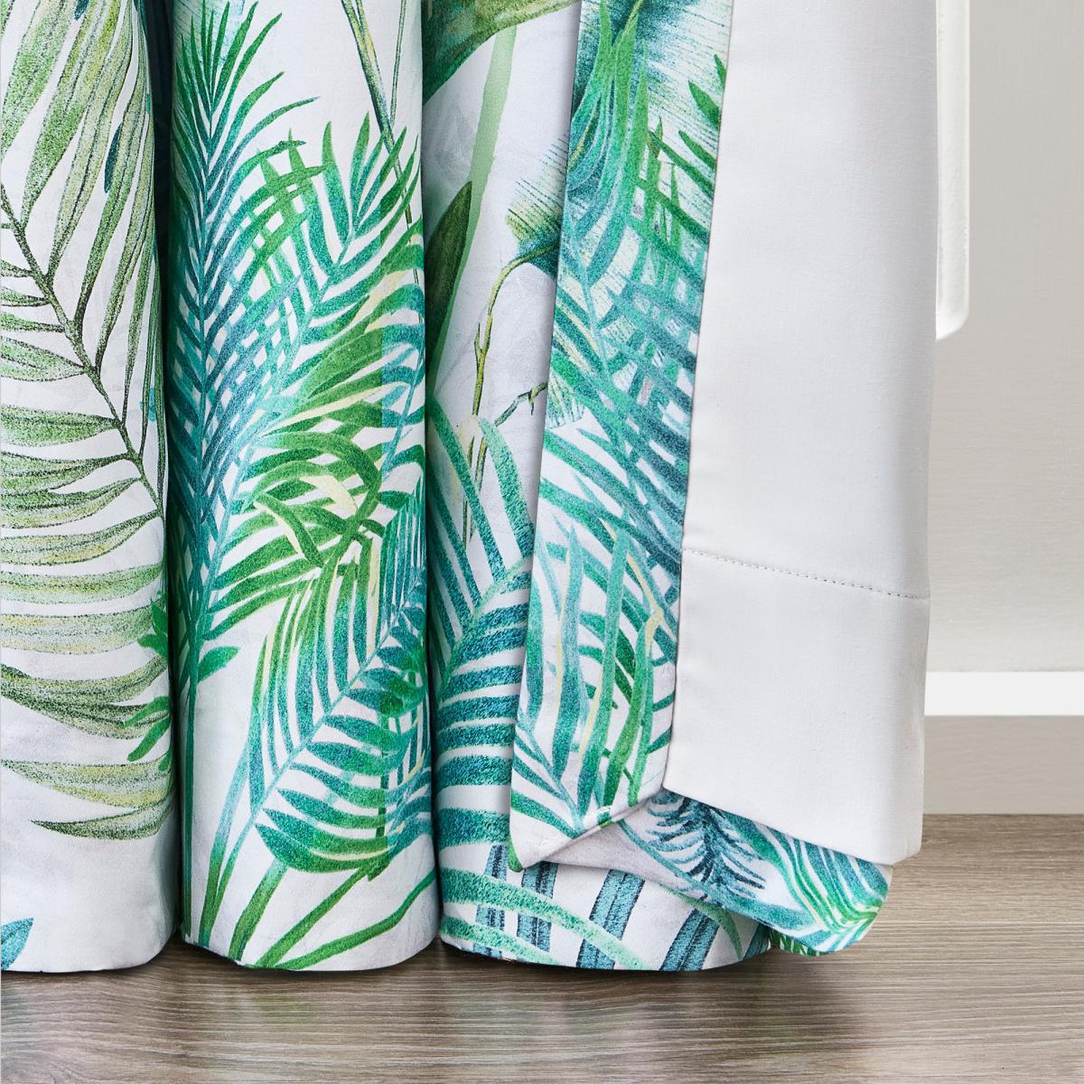 Dorma Mustique Blackout Eyelet Curtains Green and White – image 2