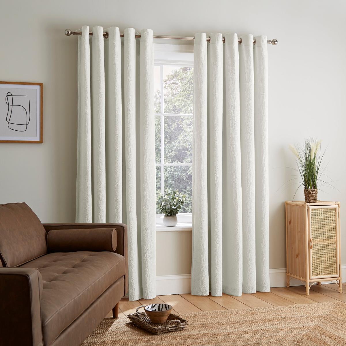 Waffle White Curtains White – image 2
