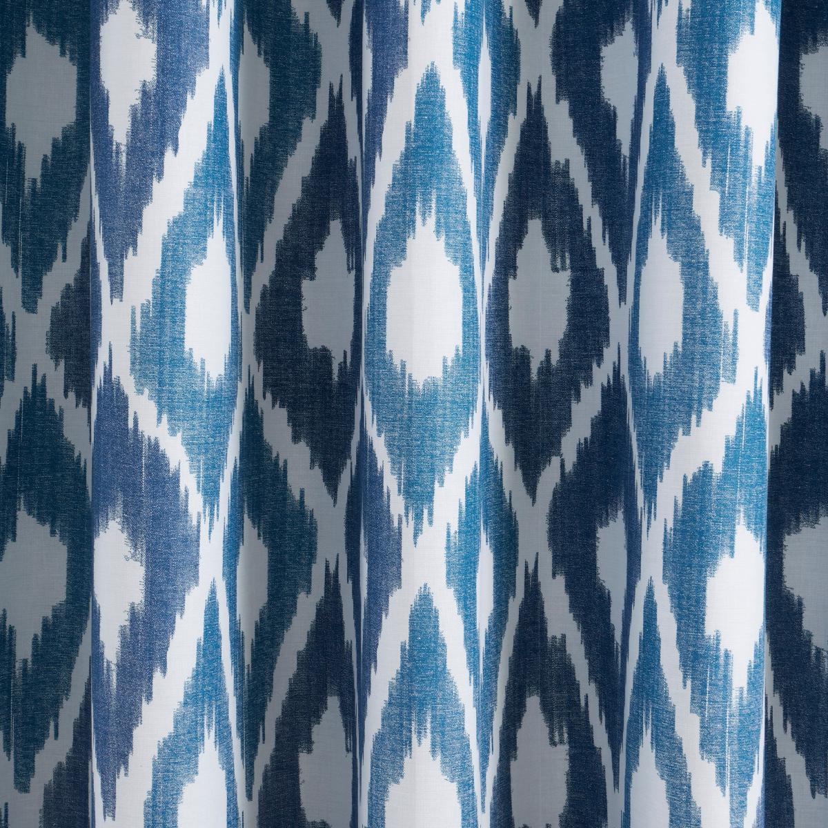 Ayla Ikat Blue Blackout Eyelet Curtains Blue – image 2