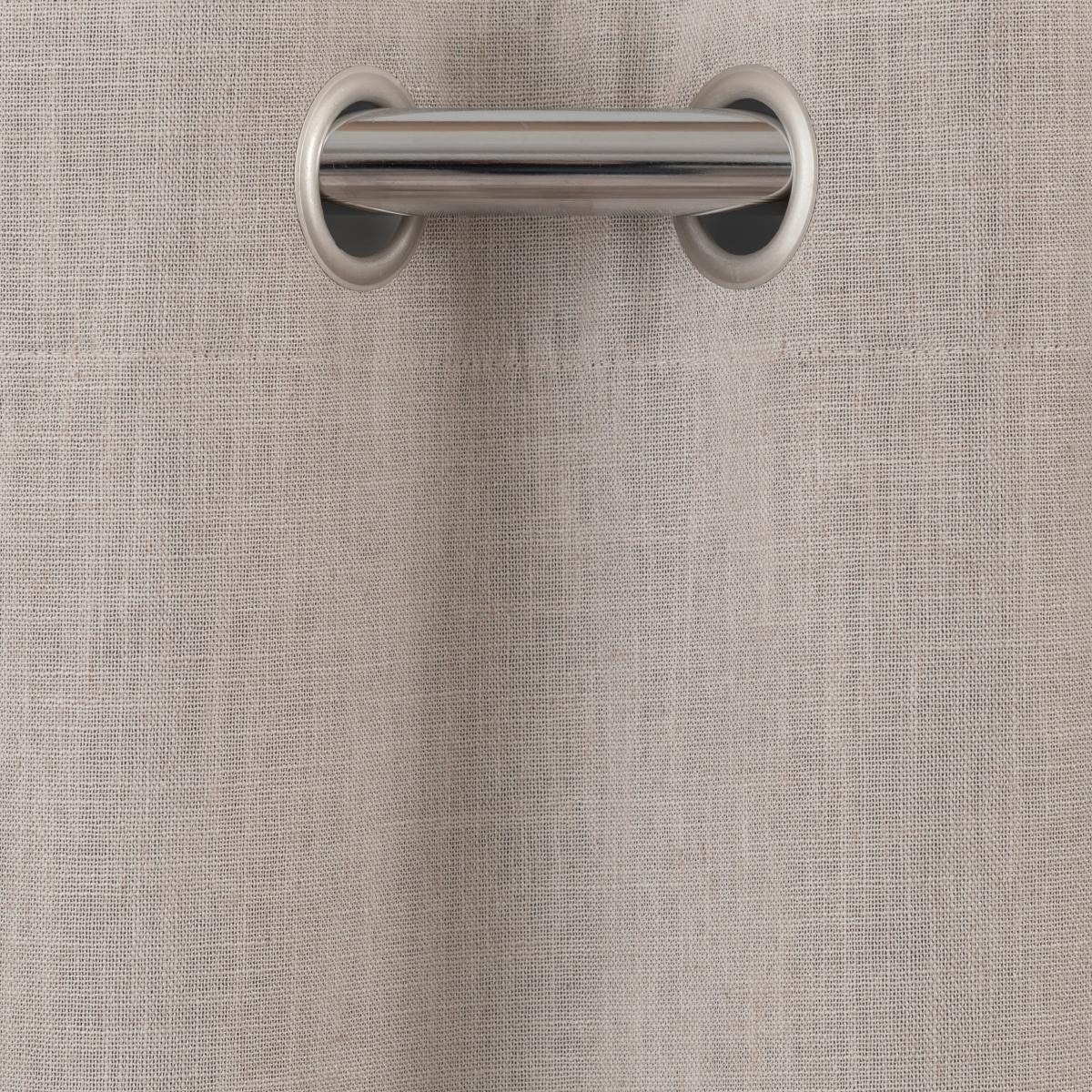 Ultra Blackout Touch of Linen Natural Eyelet Curtains Natural – image 6