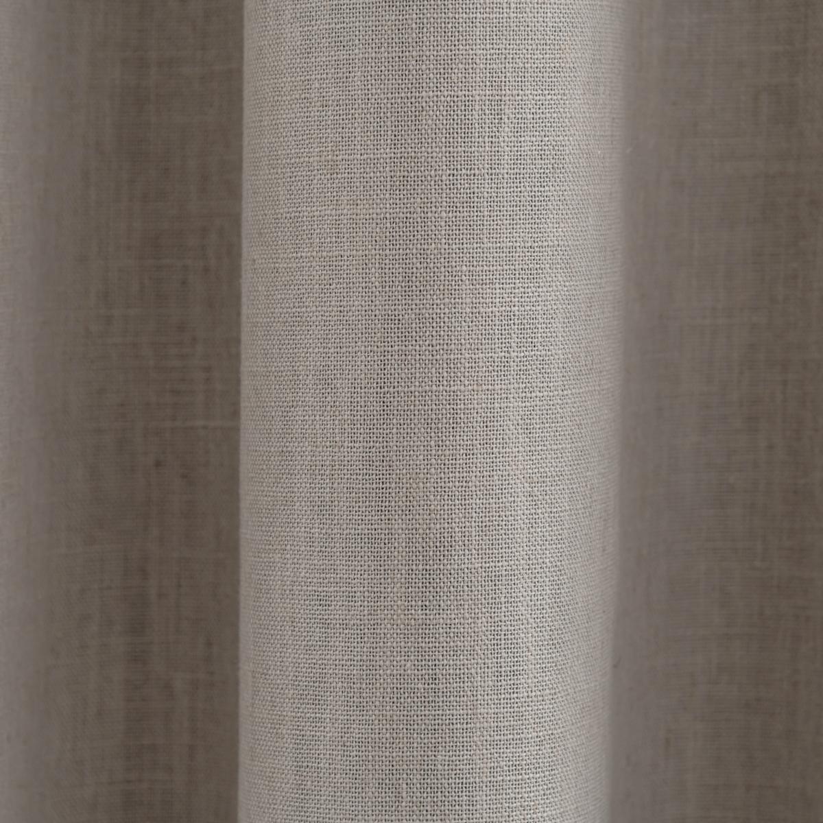 Ultra Blackout Touch of Linen Natural Eyelet Curtains Natural – image 8