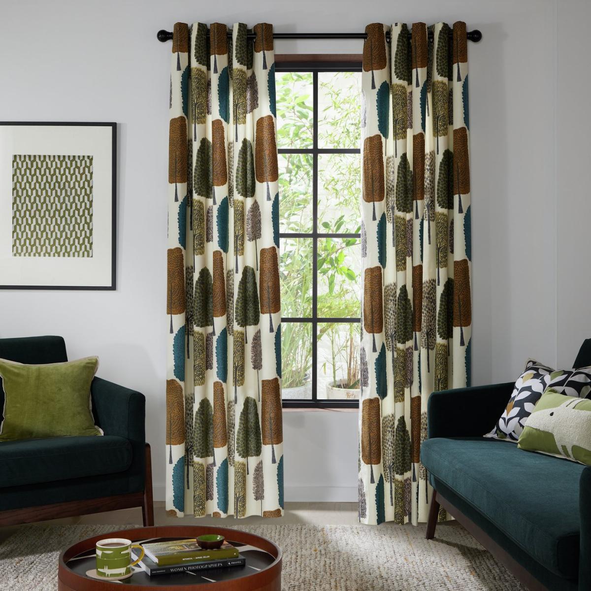 Habitat x Scion Cedar Lined Eyelet Curtains - Multicoloured – image 4