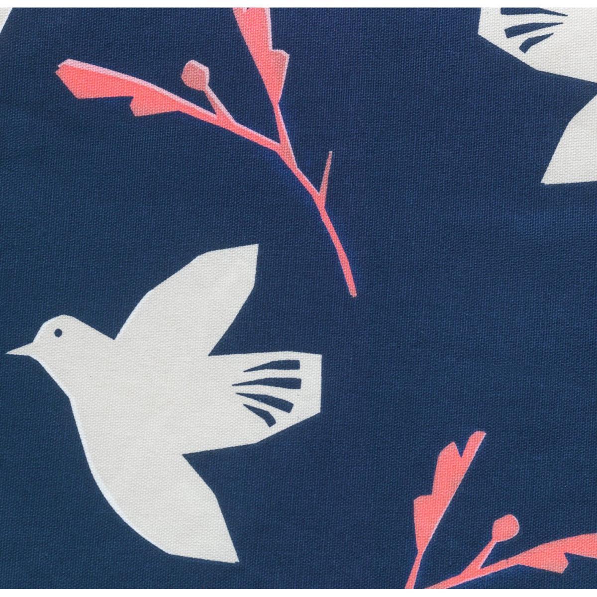 Habitat Folktale Bird Print Lined Eyelet Curtains - Blue – image 2