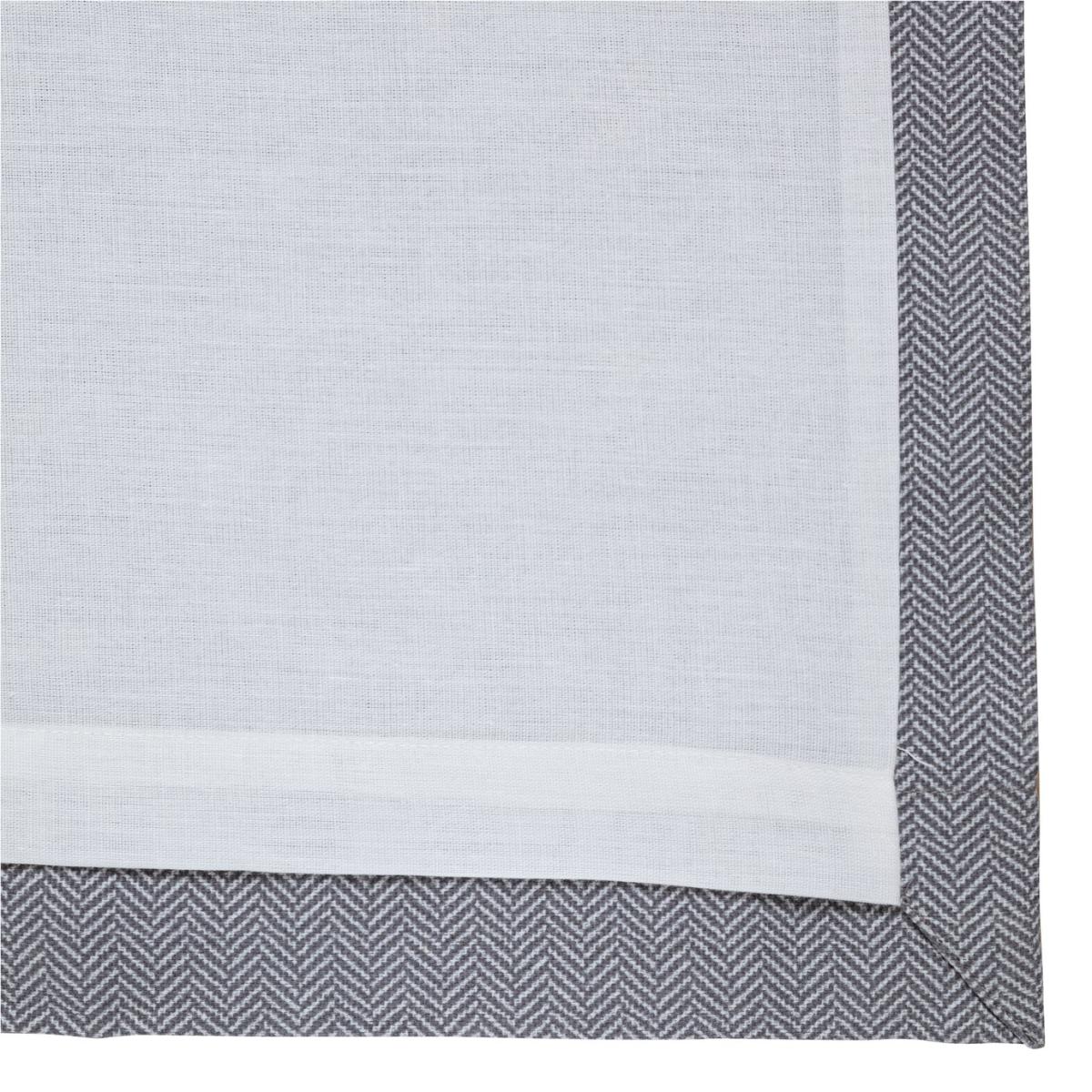 Habitat Herringbone Fully Lined Eyelet Curtain - Grey – image 4