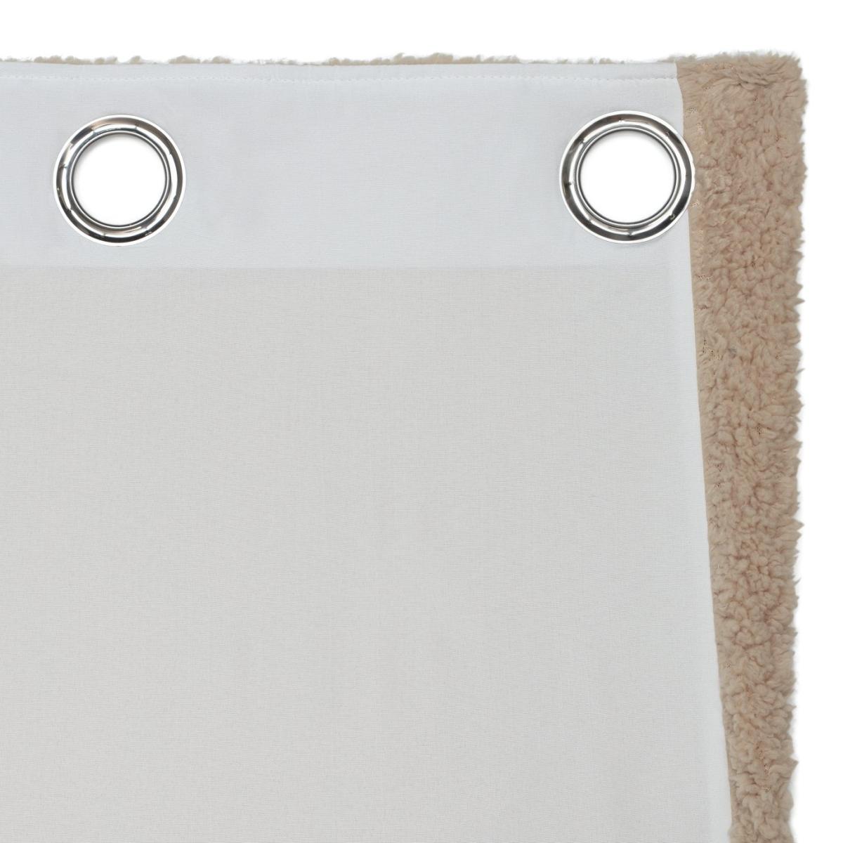 Habitat Fleece Textured Lined Eyelet Curtain - Oatmeal – image 4