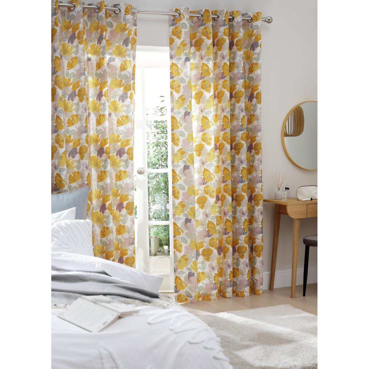 Habitat Printed Floral Curtains - Multicoloured – image 2