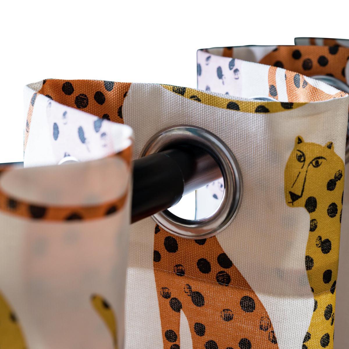 Habitat Kids Cheetah Print Eyelet Curtains - 168x229cm – image 3