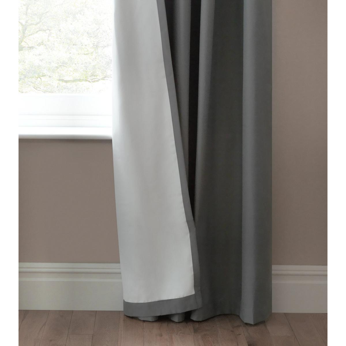 Habitat Blackout Plain Eyelet Curtains Flint Grey -165x229cm – image 5
