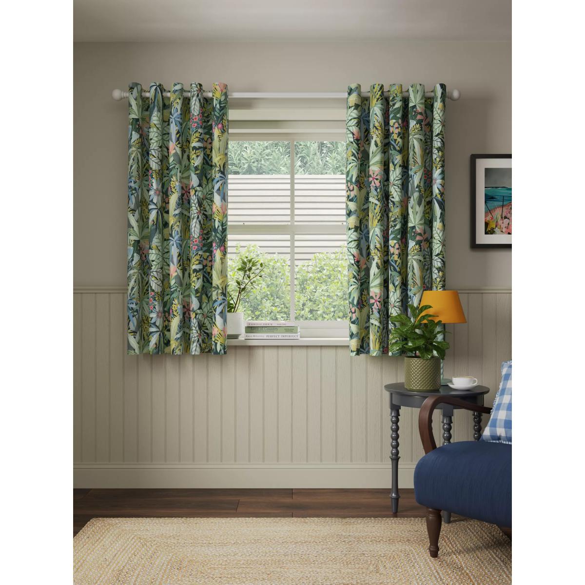 John Lewis Exotic Garden Pair Lined Eyelet Curtains, Dark Night Sky – image 5