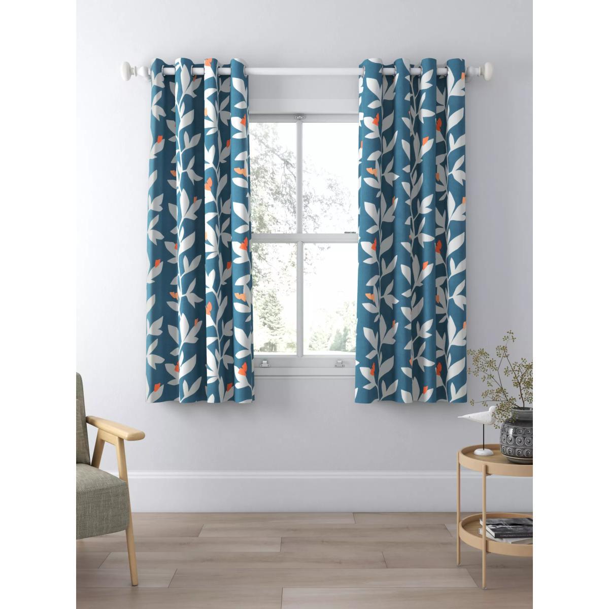 John Lewis & Partners Lula Pair Lined Eyelet Curtains, Fjord – image 3