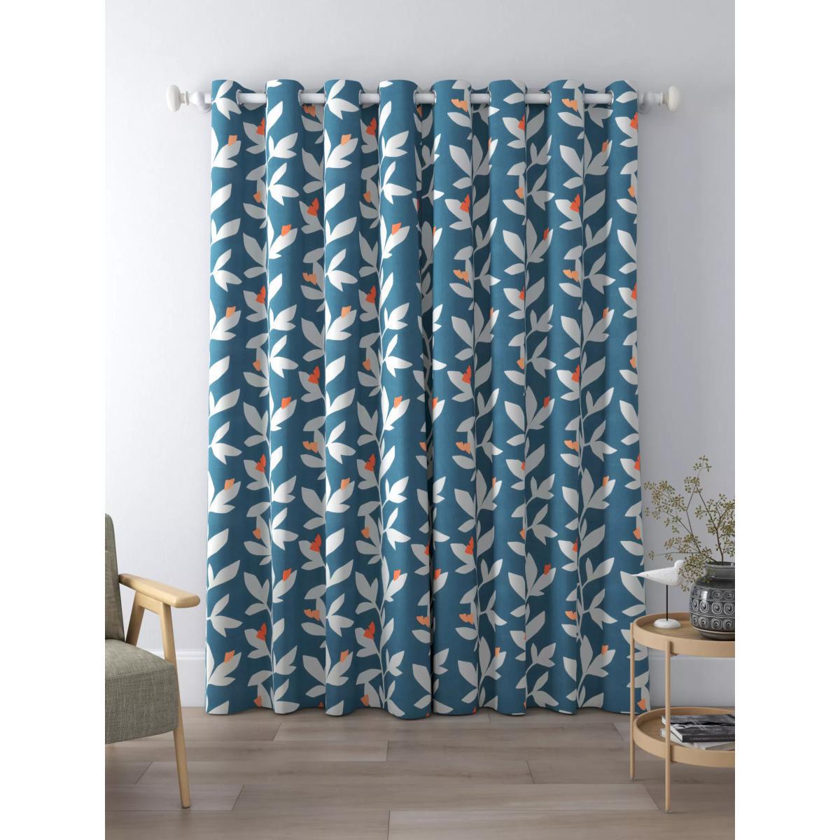 John Lewis & Partners Lula Pair Lined Eyelet Curtains, Fjord – image 4