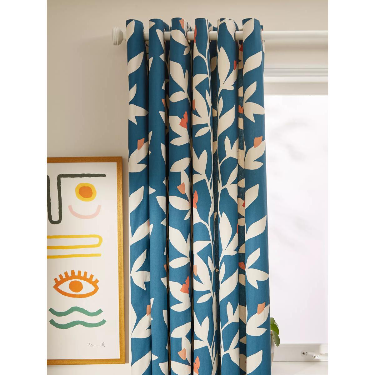 John Lewis & Partners Lula Pair Lined Eyelet Curtains, Fjord – image 5
