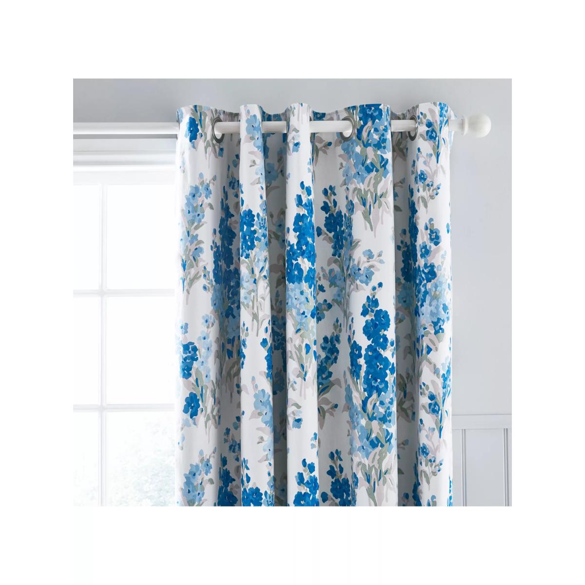 Laura Ashley Stocks Pair Lined Eyelet Curtains, Bluesky – image 2