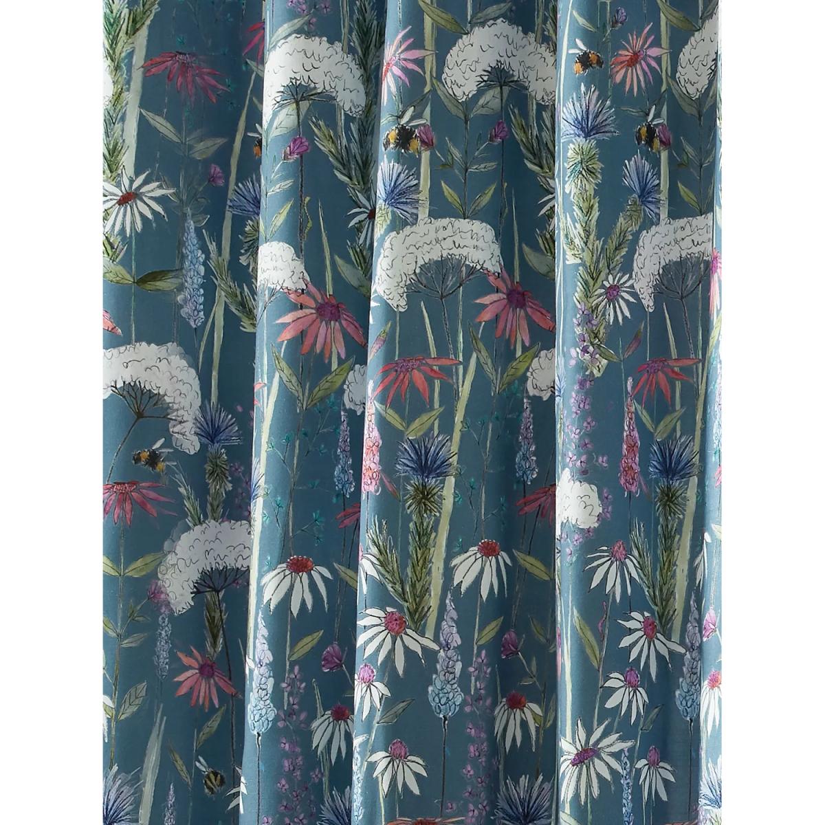 Voyage Hermione Pair Lined Eyelet Curtains, Indigo – image 3