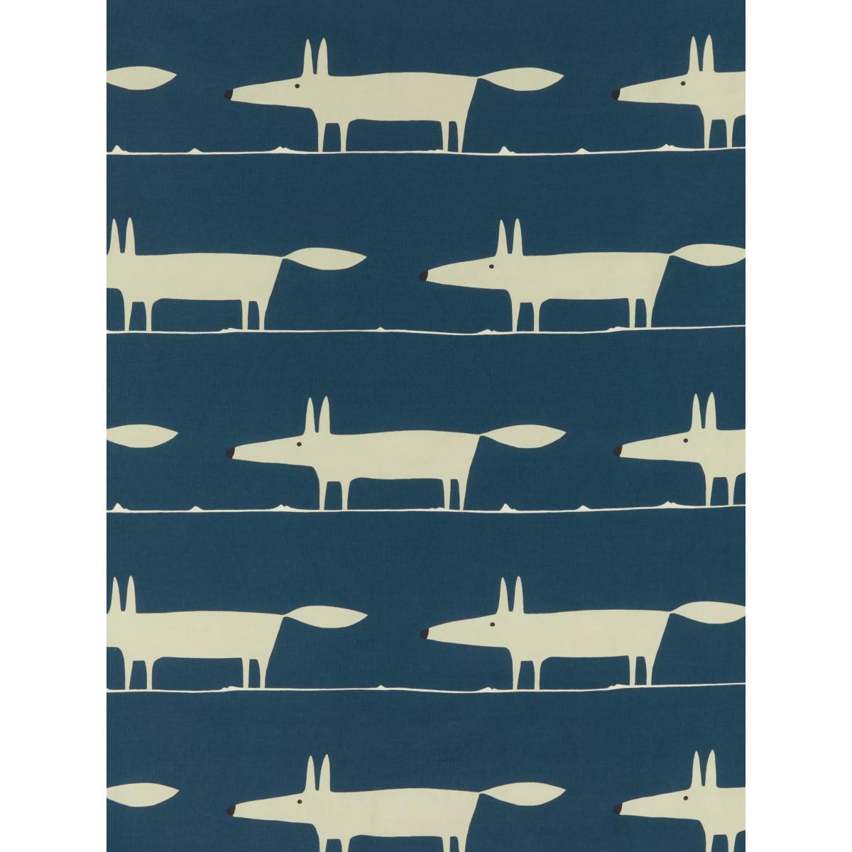 Scion Mr Fox Pair Lined Eyelet Curtains, Navy – image 6