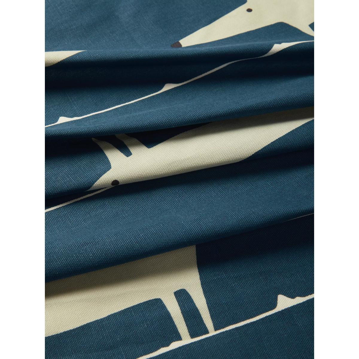 Scion Mr Fox Pair Lined Eyelet Curtains, Navy – image 7