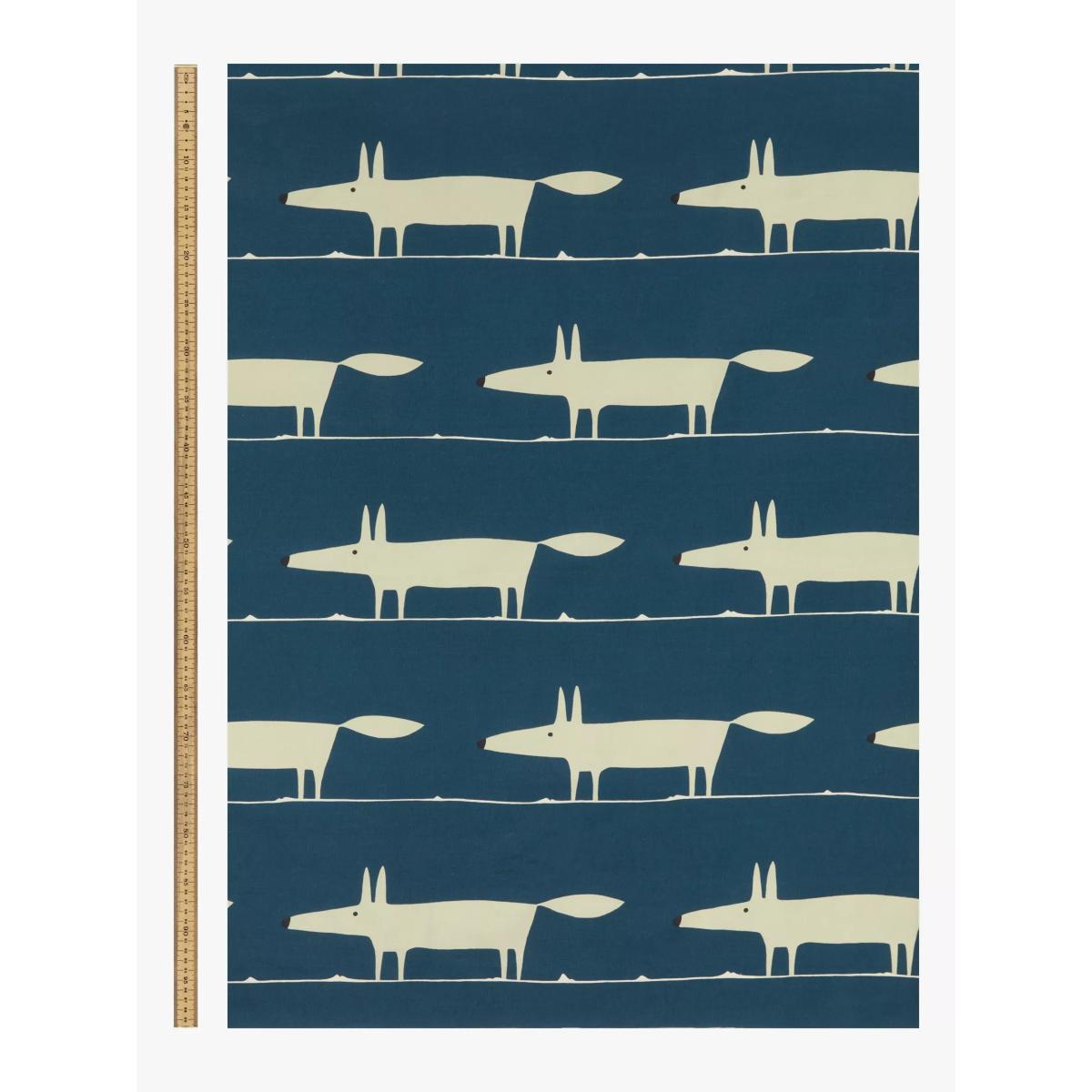 Scion Mr Fox Pair Lined Eyelet Curtains, Navy – image 8