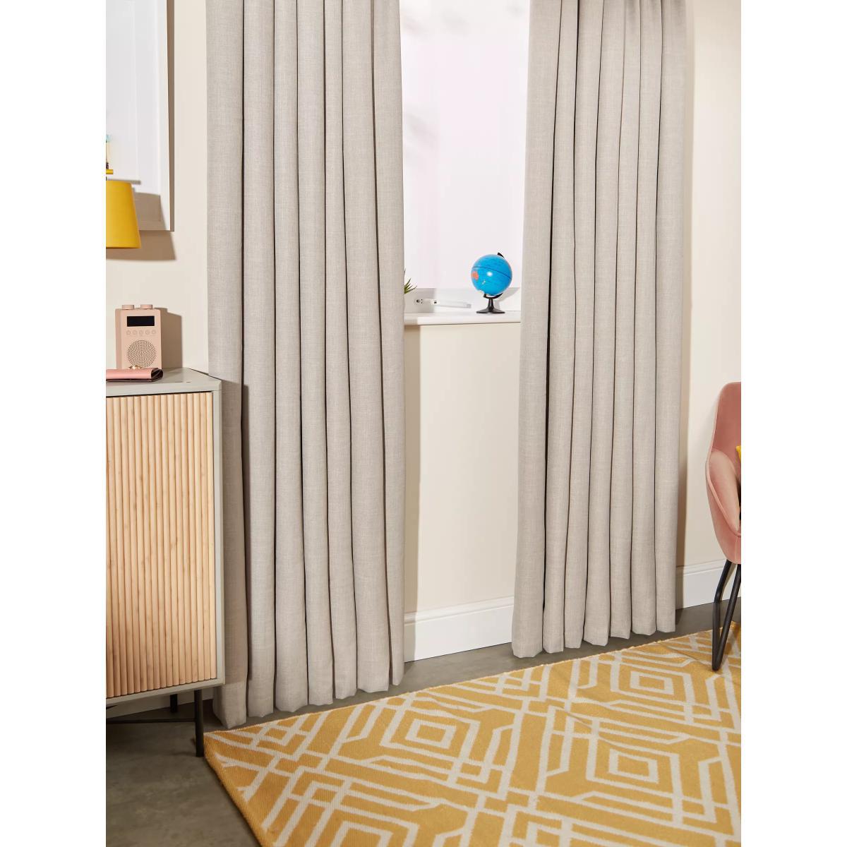 John Lewis & Partners Textured Weave Recycled Polyester Pair Blackout Lined Pencil Pleat Curtains – image 4