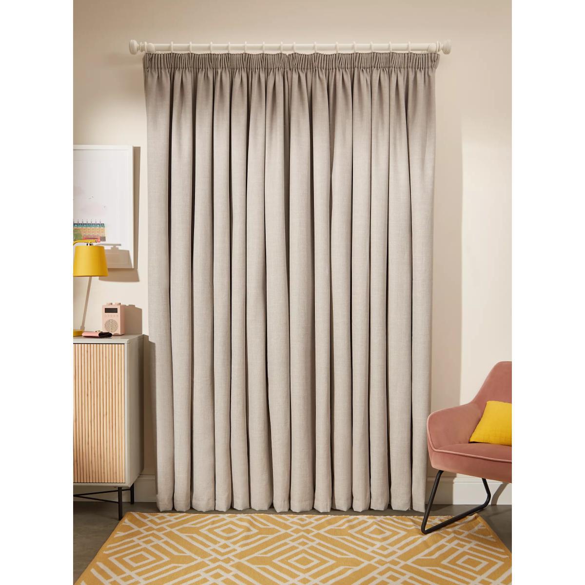 John Lewis & Partners Textured Weave Recycled Polyester Pair Blackout Lined Pencil Pleat Curtains – image 5