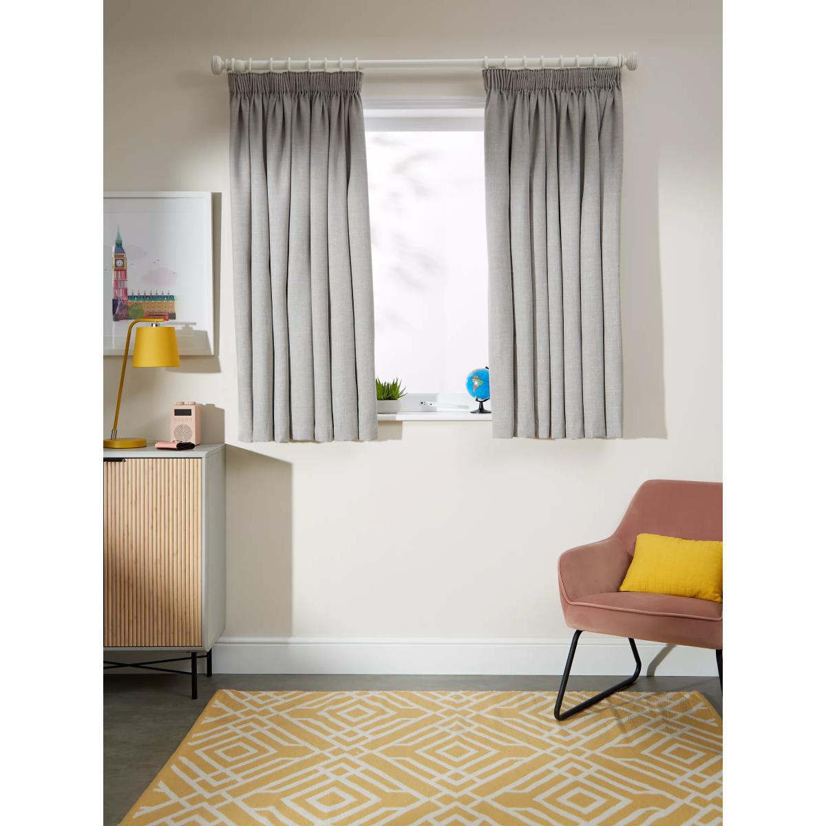 John Lewis & Partners Textured Weave Recycled Polyester Pair Blackout Lined Pencil Pleat Curtains – image 6
