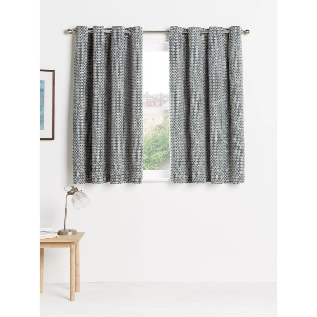 John Lewis & Partners Rona Pair Lined Eyelet Curtains, Loch Blue – image 3