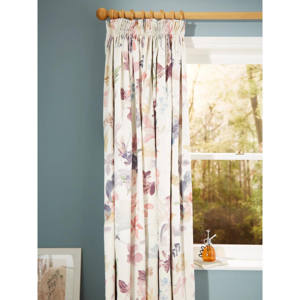John Lewis & Partners Abelia Print Pair Blackout Lined Curtains, Multi – image 2