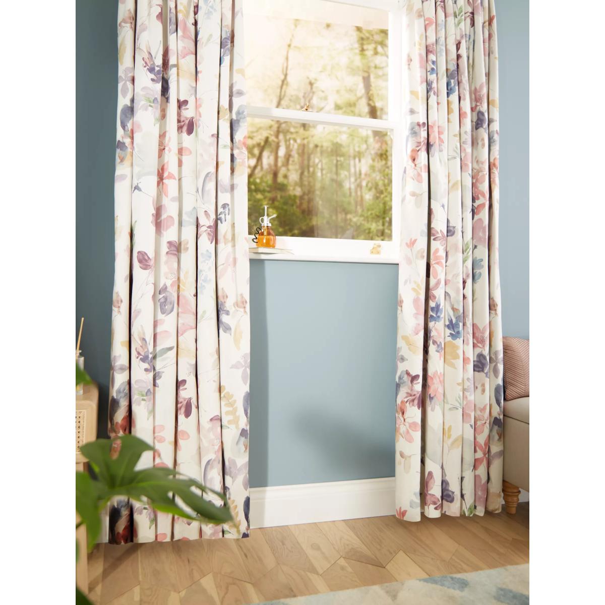 John Lewis & Partners Abelia Print Pair Blackout Lined Curtains, Multi – image 4