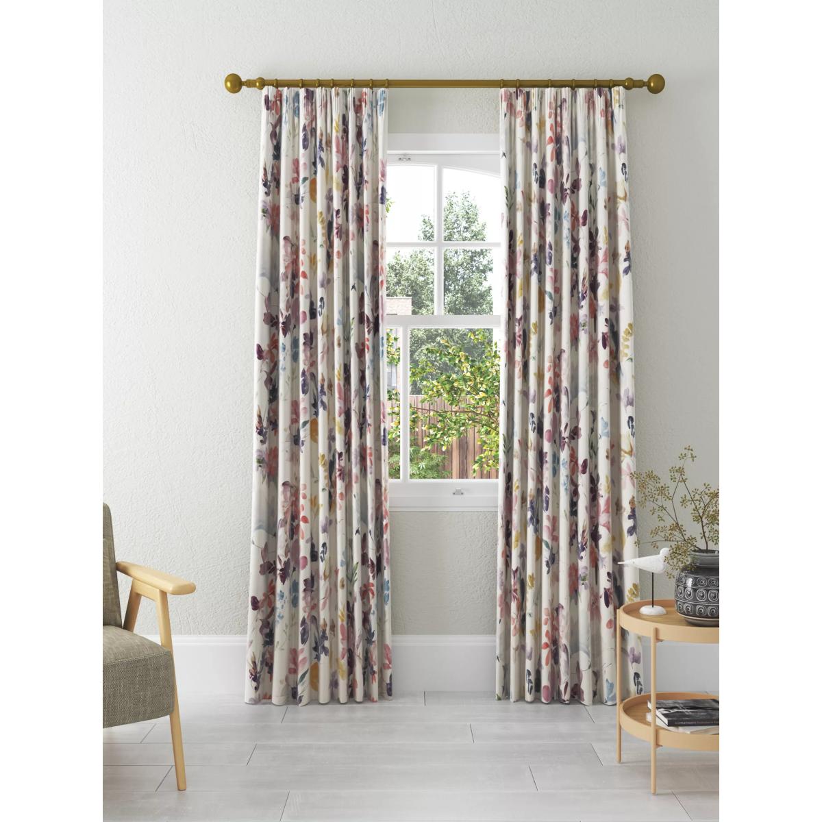 John Lewis & Partners Abelia Print Pair Blackout Lined Curtains, Multi – image 9