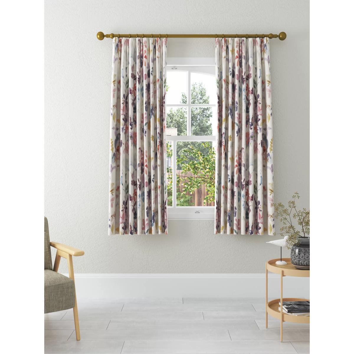 John Lewis & Partners Abelia Print Pair Blackout Lined Curtains, Multi – image 10