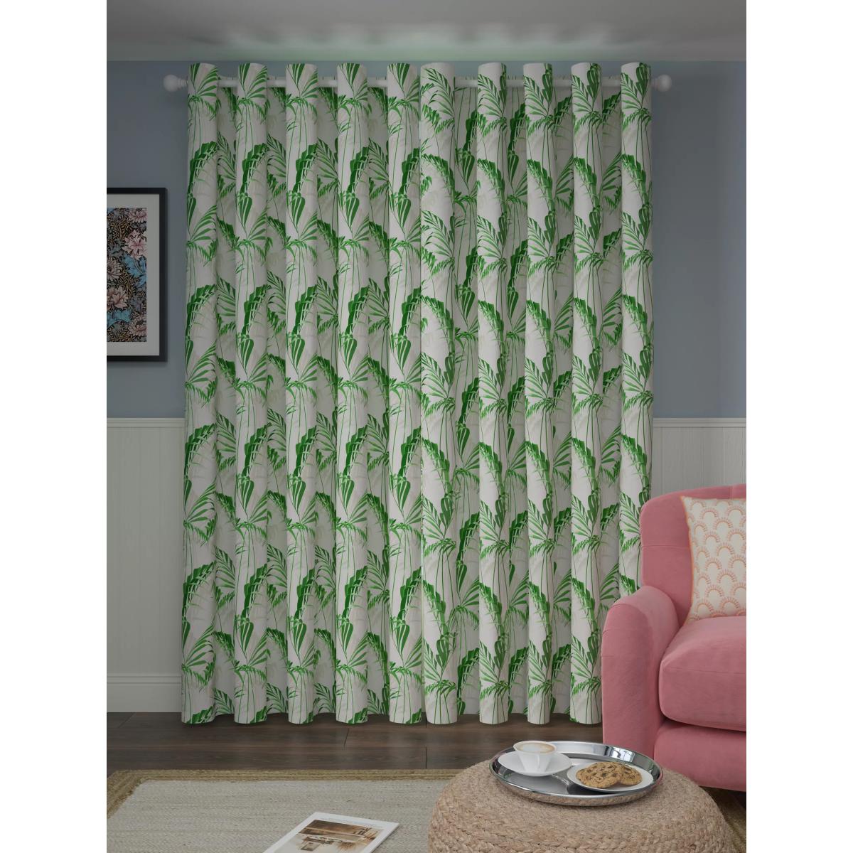 Sanderson Palm House Pair Lined Eyelet Curtains, Mint – image 4