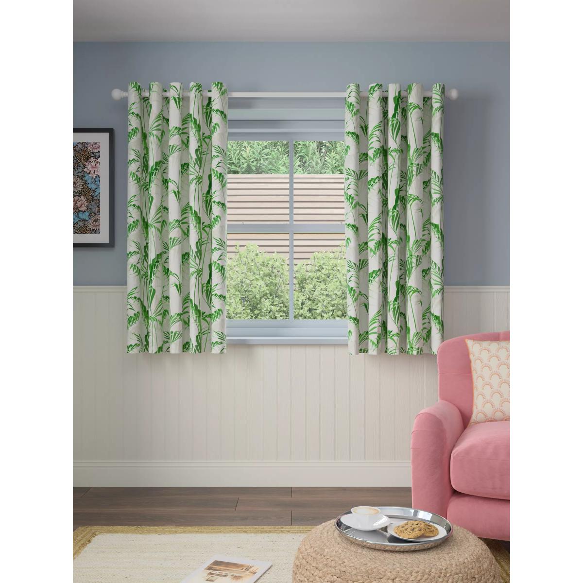 Sanderson Palm House Pair Lined Eyelet Curtains, Mint – image 5