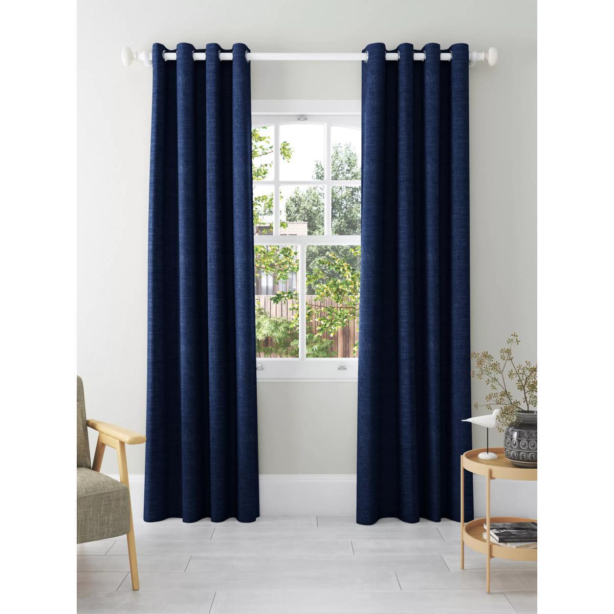 John Lewis & Partners Textured Weave Recycled Polyester Pair Blackout Lined Eyelet Curtains – image 2