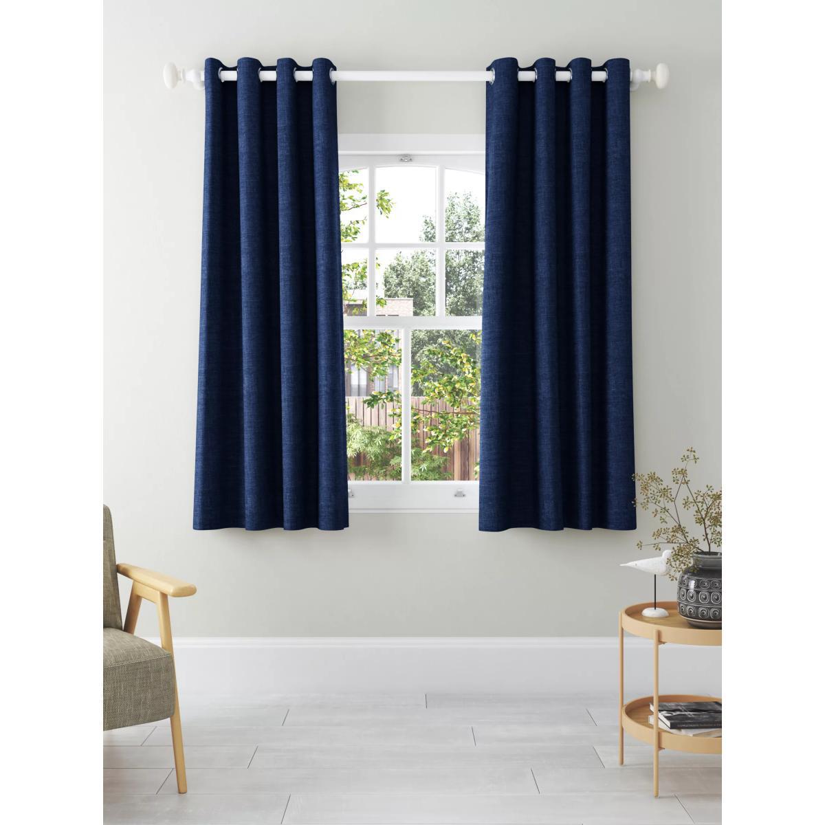 John Lewis & Partners Textured Weave Recycled Polyester Pair Blackout Lined Eyelet Curtains – image 3