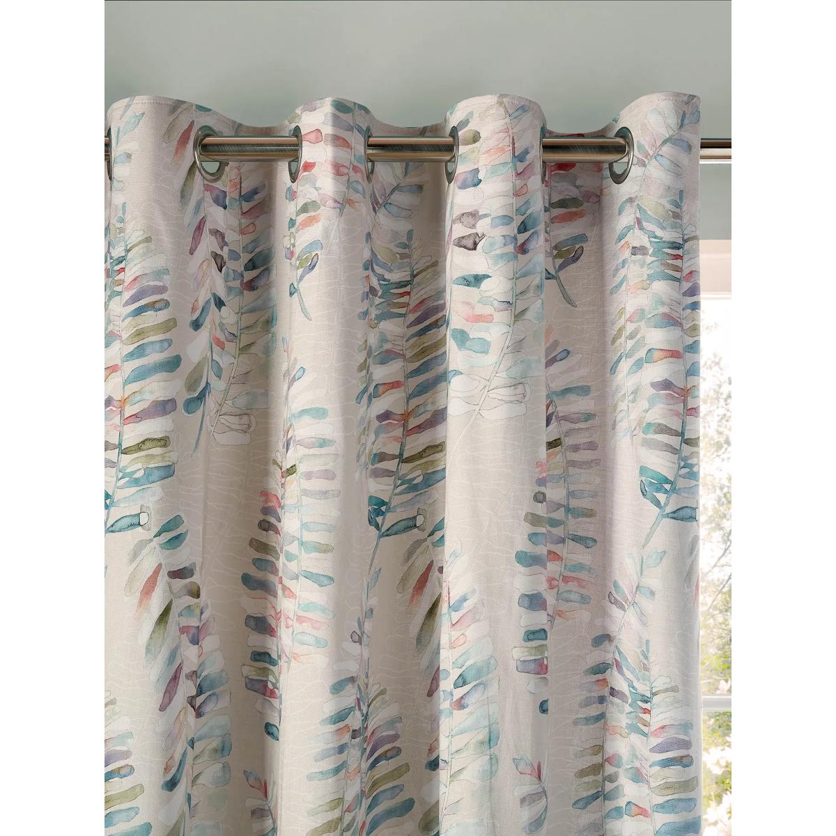 Voyage Azolla Pair Lined Eyelet Curtains, Multi – image 2