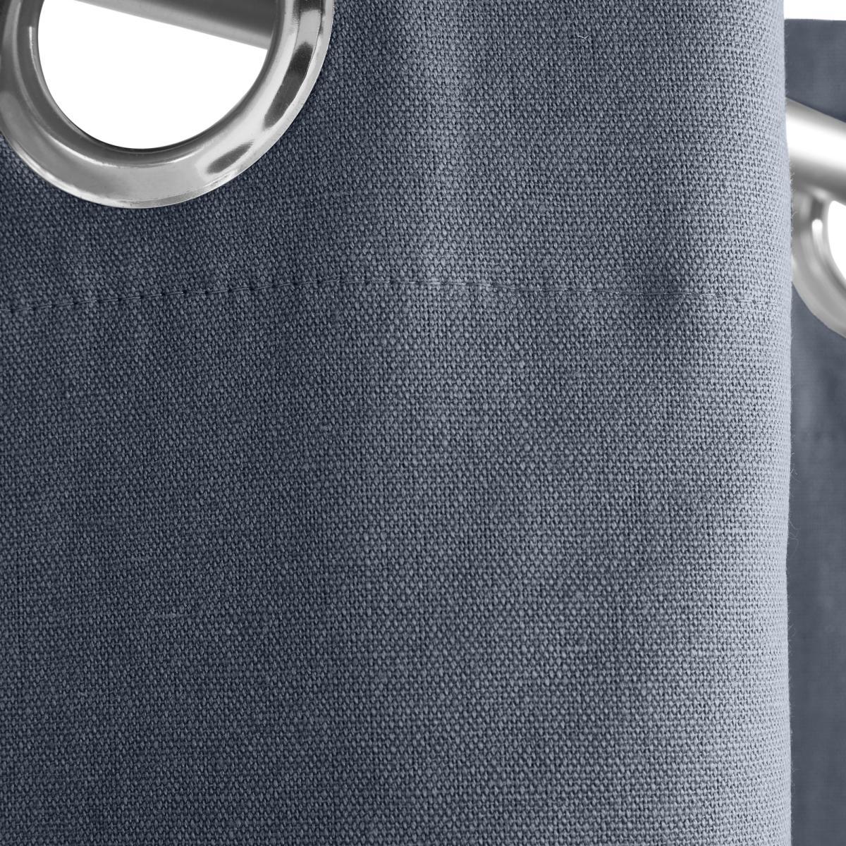 Taima Linen/Cotton Single Blackout Lined Curtain with Eyelets – image 2