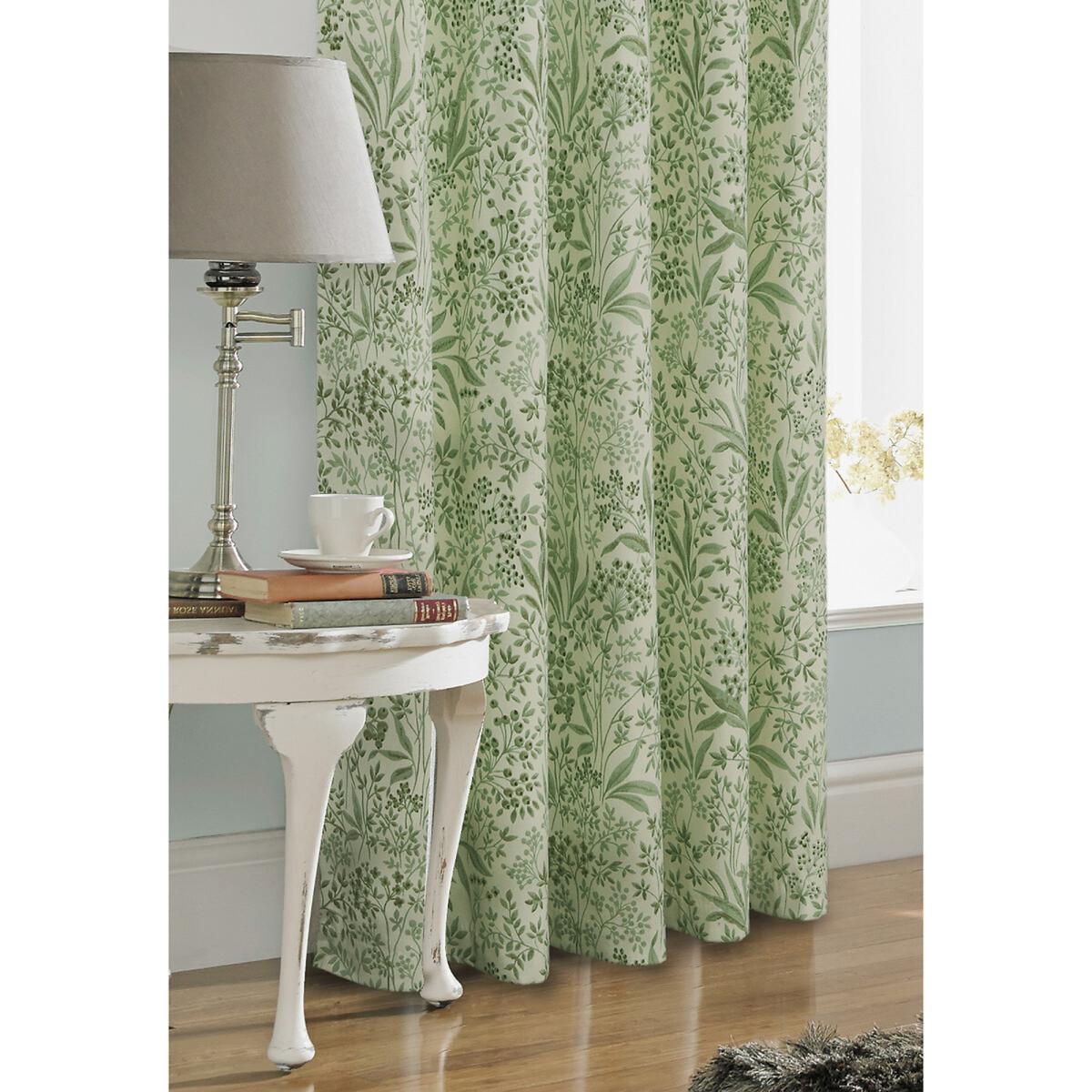 Botanical Print Lined Eyelet Curtains – image 2