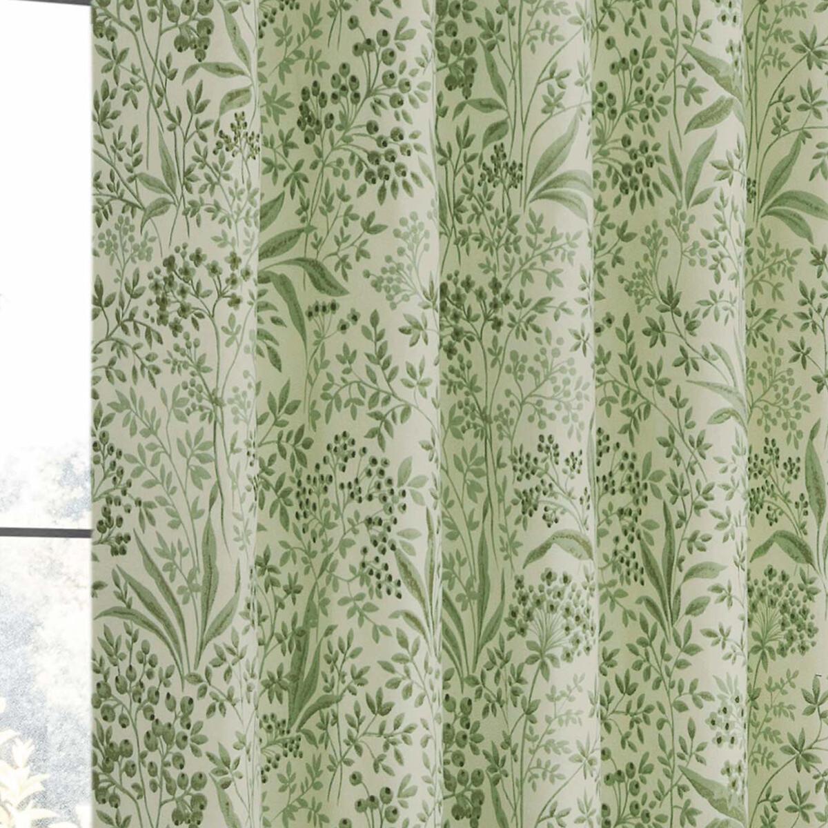 Botanical Print Lined Eyelet Curtains – image 4