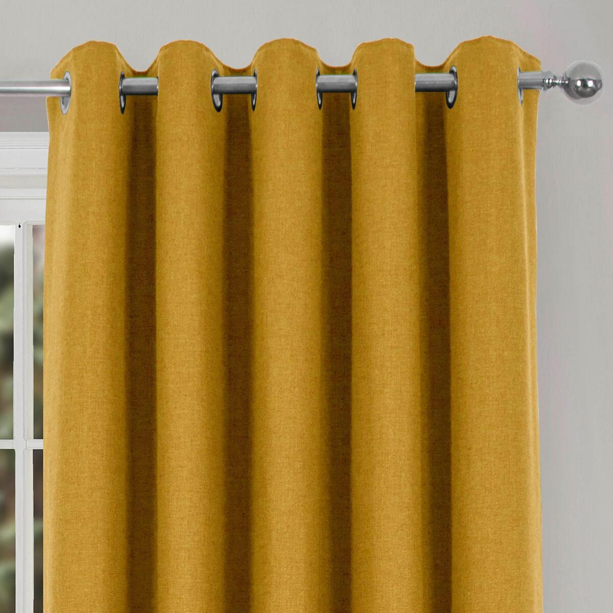 Clever Wool Soft Touch Blackout Lined Eyelet Curtains – image 3