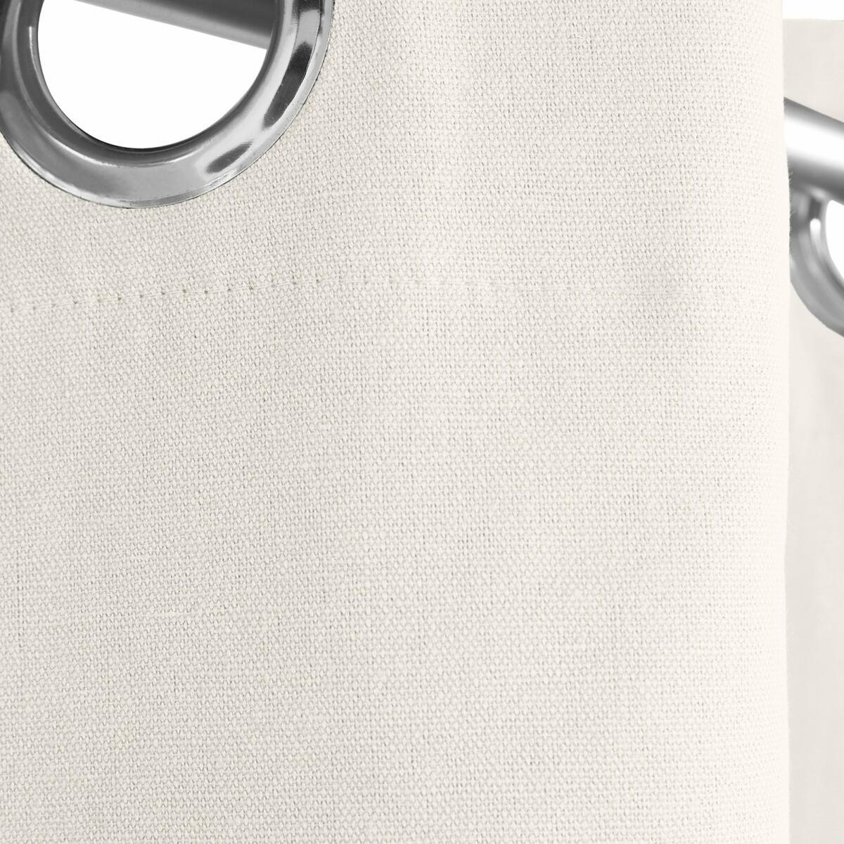 Taïma Linen / Cotton Blackout Radiator Curtain with Eyelets – image 2