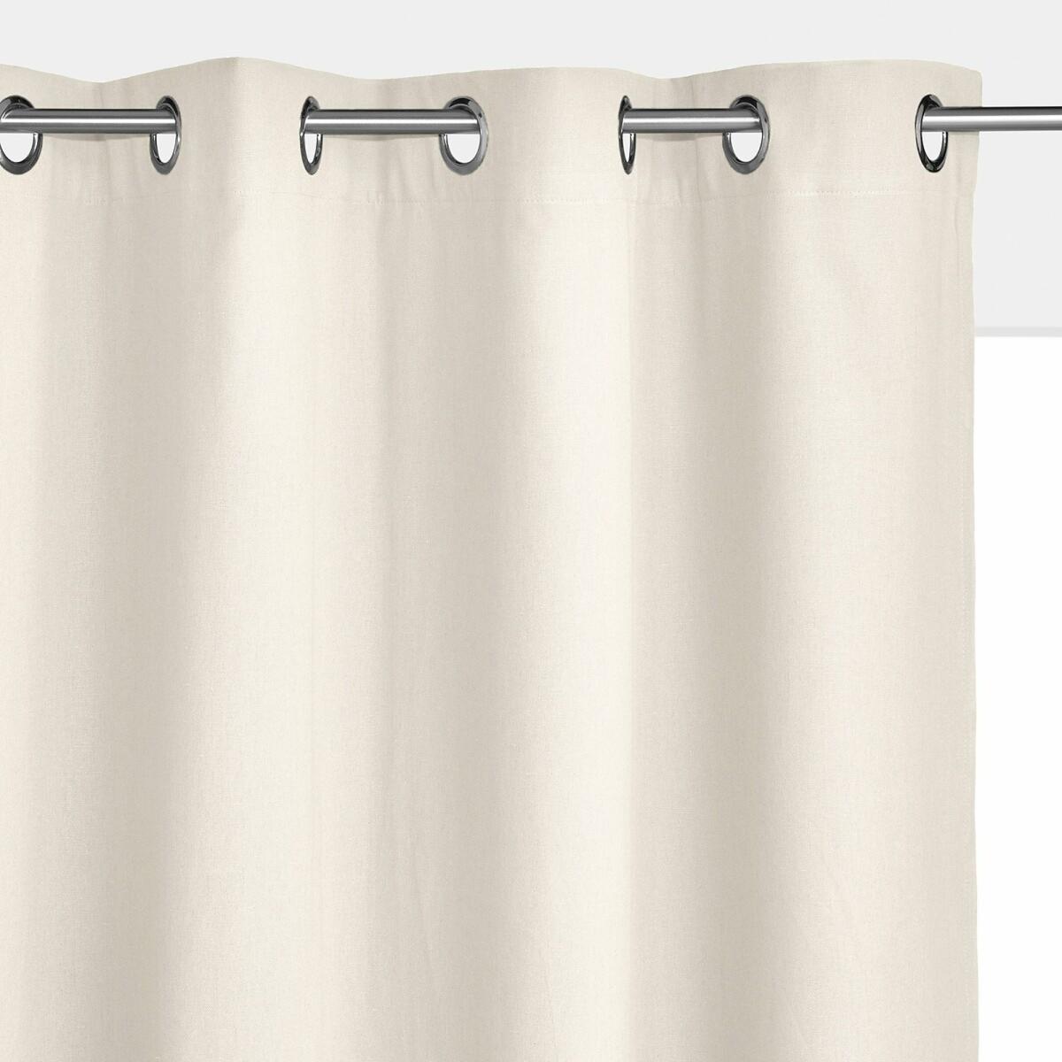 Taïma Linen / Cotton Blackout Radiator Curtain with Eyelets – image 1