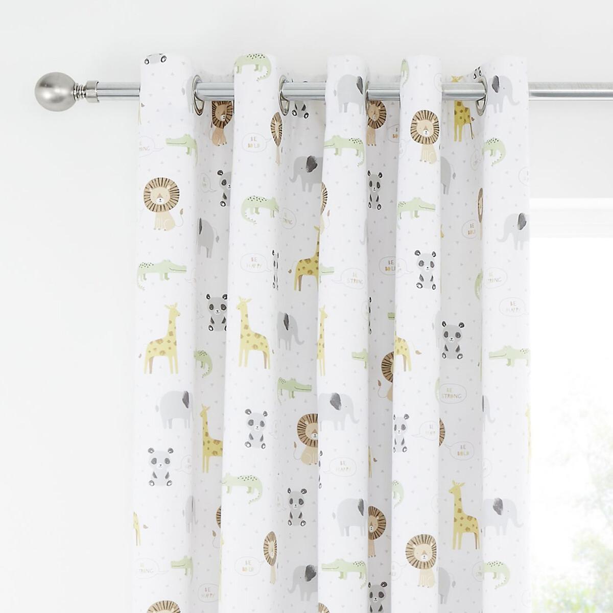 Roarsome Animals Eyelet Blackout Curtains 168x183cm – image 2