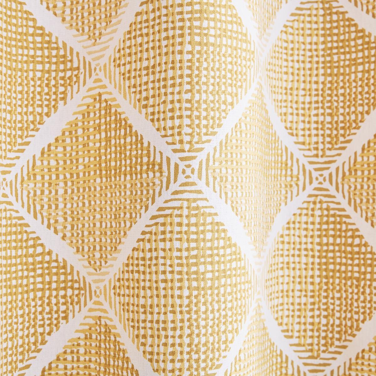 Geo Textured Diamond Eyelet Curtains – image 3