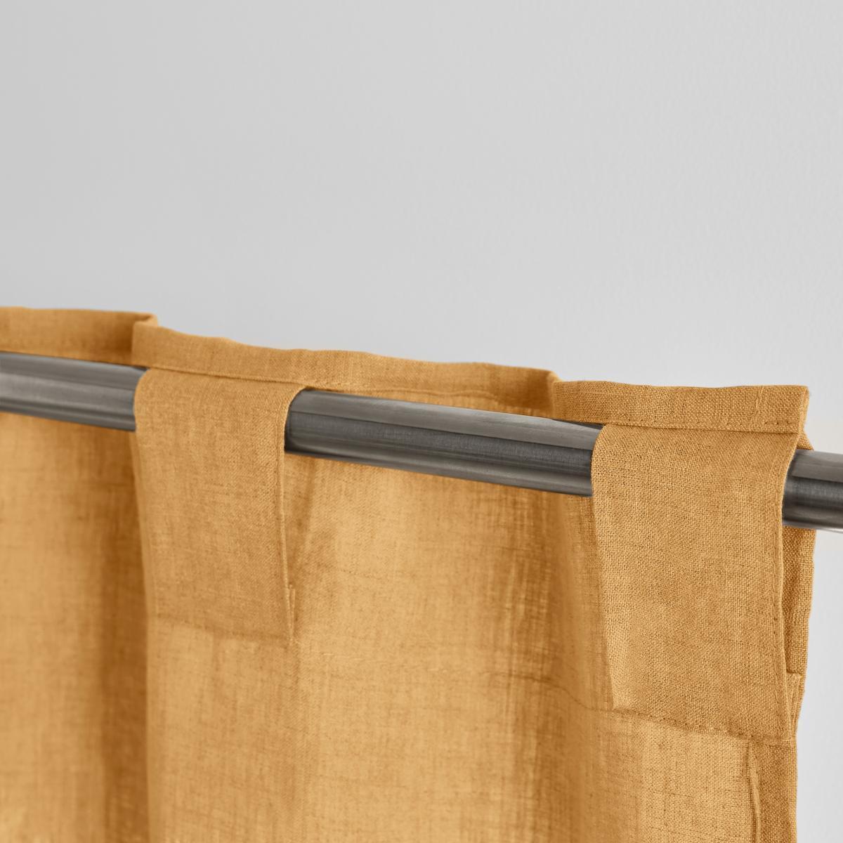 Onega Washed Linen Single Curtain with Concealed Tabs – image 2