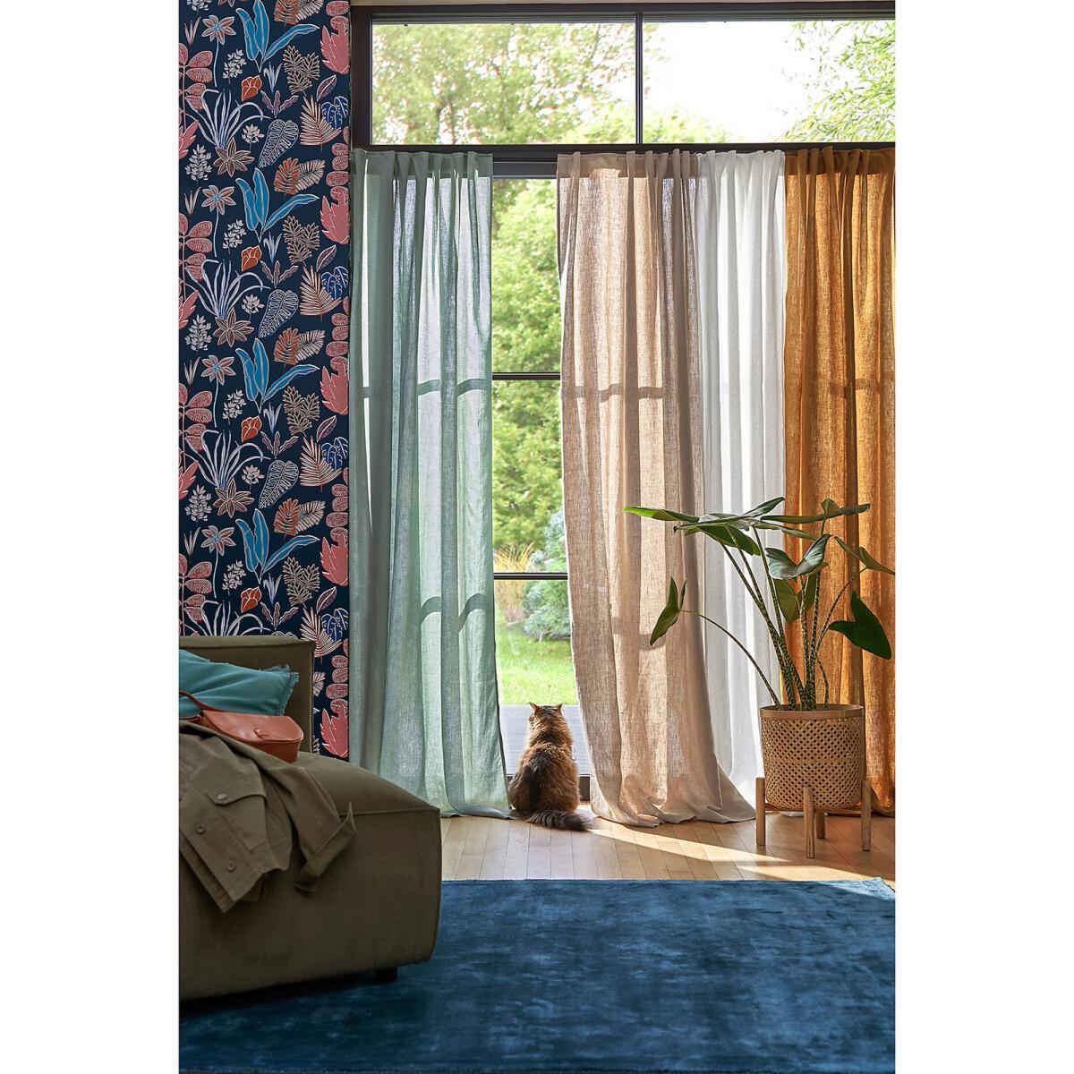 Onega Washed Linen Single Curtain with Concealed Tabs – image 6