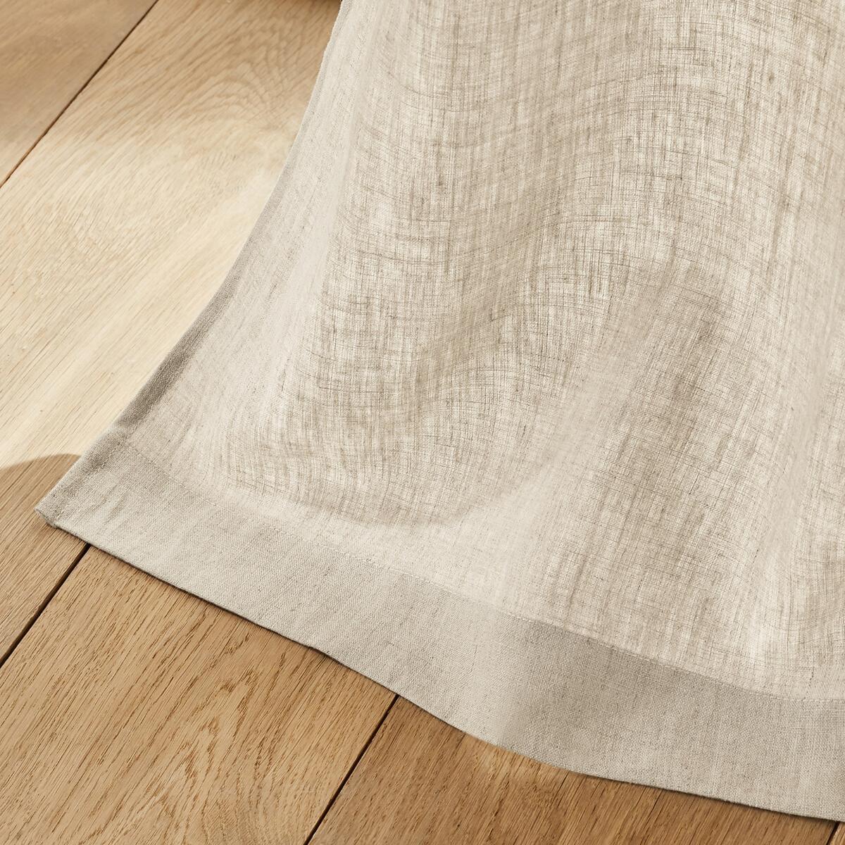 Private Pre-Washed Single Linen Curtain with Eyelets – image 3