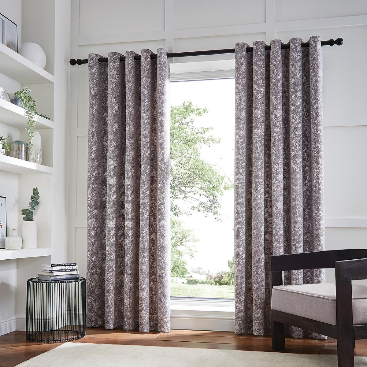 Eros Chenille Jacquard Weighted Curtains – image 2