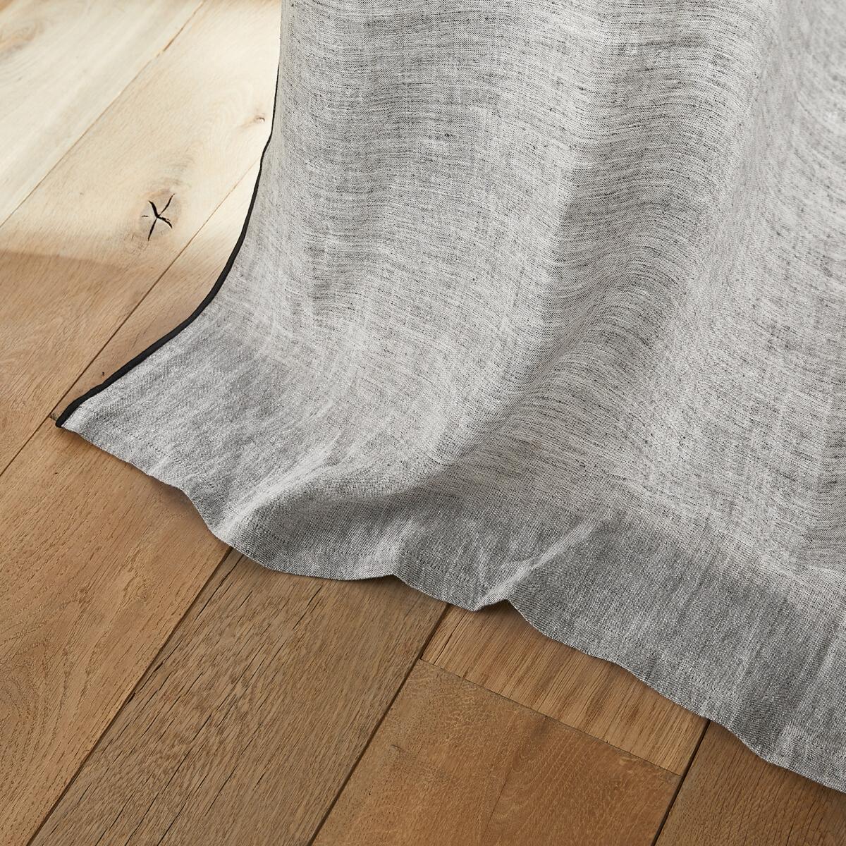 Bombaya Linen Chambray Single Curtain with Eyelets – image 3
