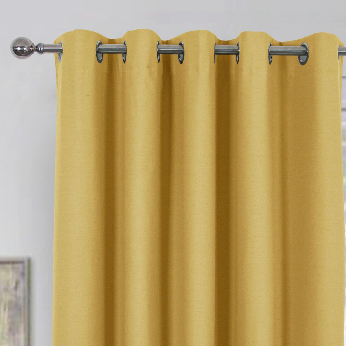 Linen Look Thermal Blackout Eyelet Curtains – image 2