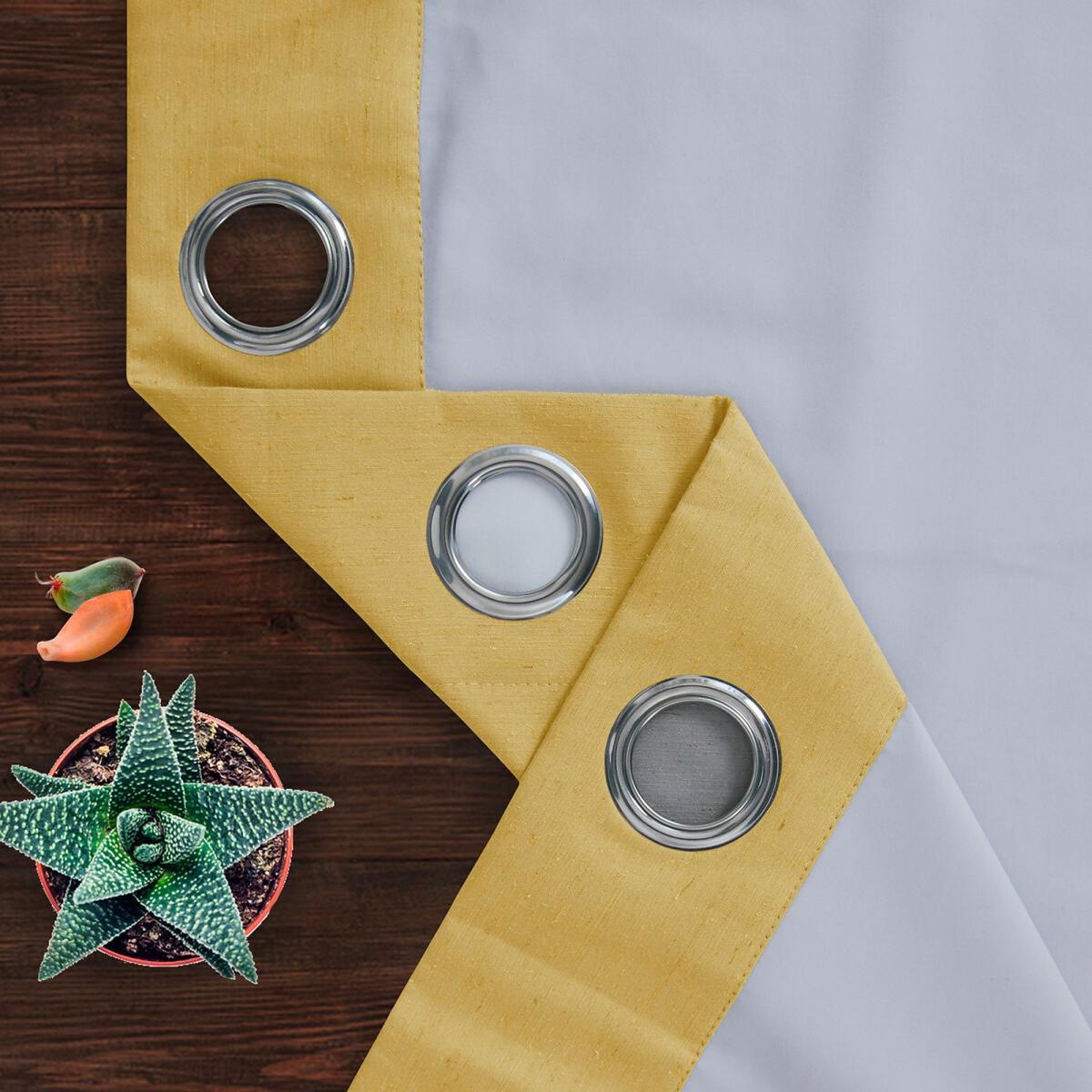 Linen Look Thermal Blackout Eyelet Curtains – image 3