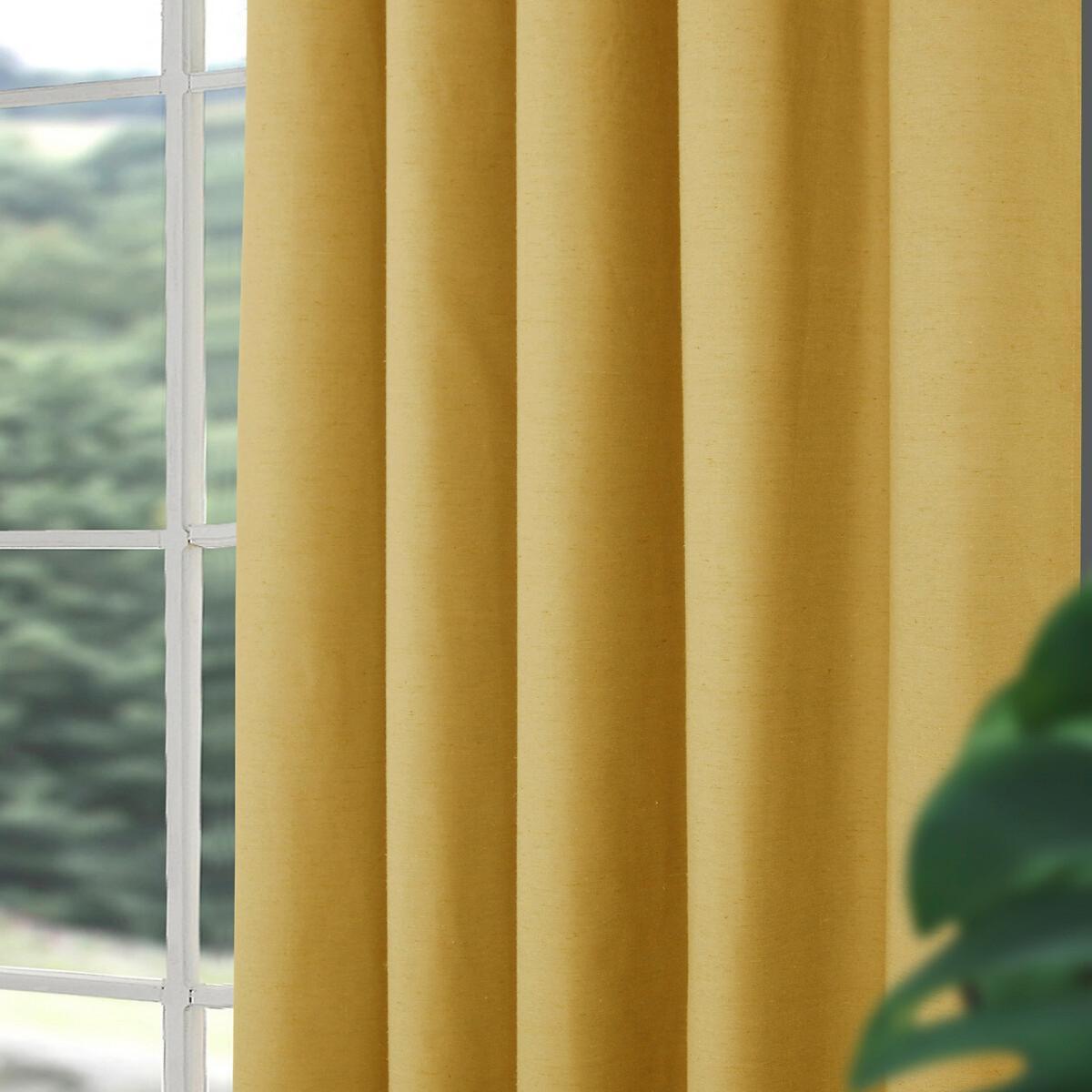 Linen Look Thermal Blackout Eyelet Curtains – image 4